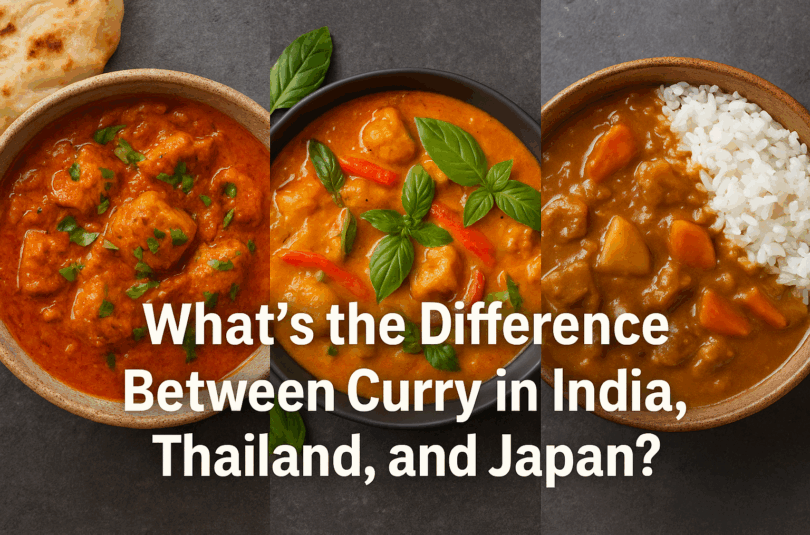 Picture of curry from Japan, India and China